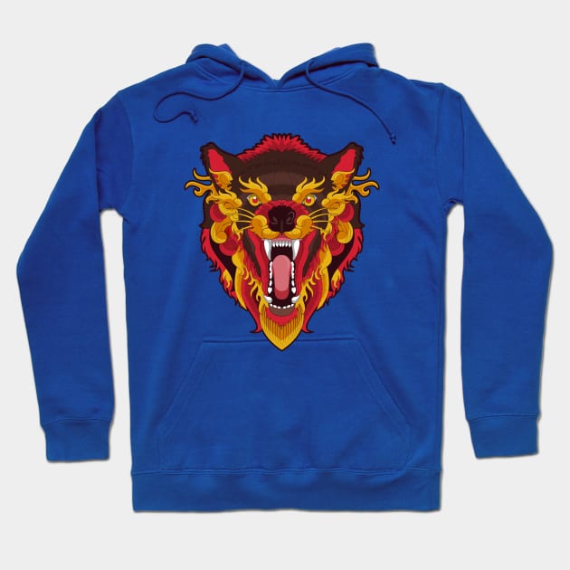 Angry Ethic Wolf Hoodie by Mako Design 